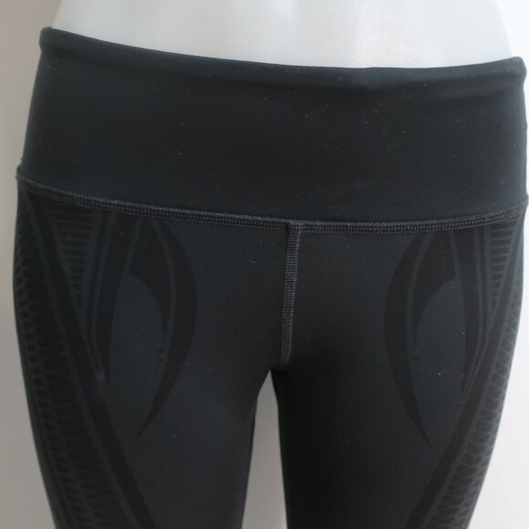 Womens ALO Black Print Leggings M - Picture 2 of 8